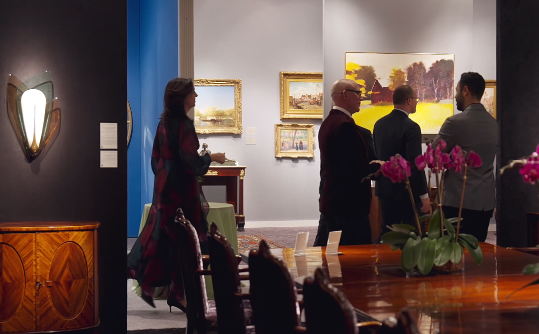 Guests explore fine art and antiques at The Winter Show in New York City, America’s longest-running and most prestigious art and antiques fair.