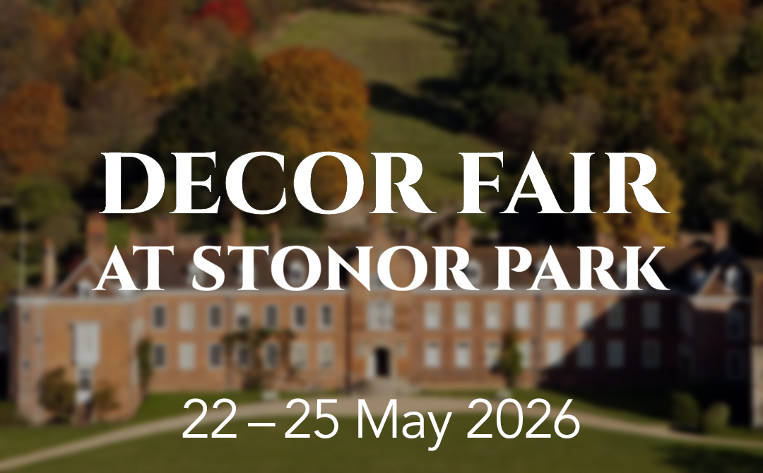 Decor Fair at Stonor Park, set against a historic English estate, announcing the May 22 – May 25, 2026 event